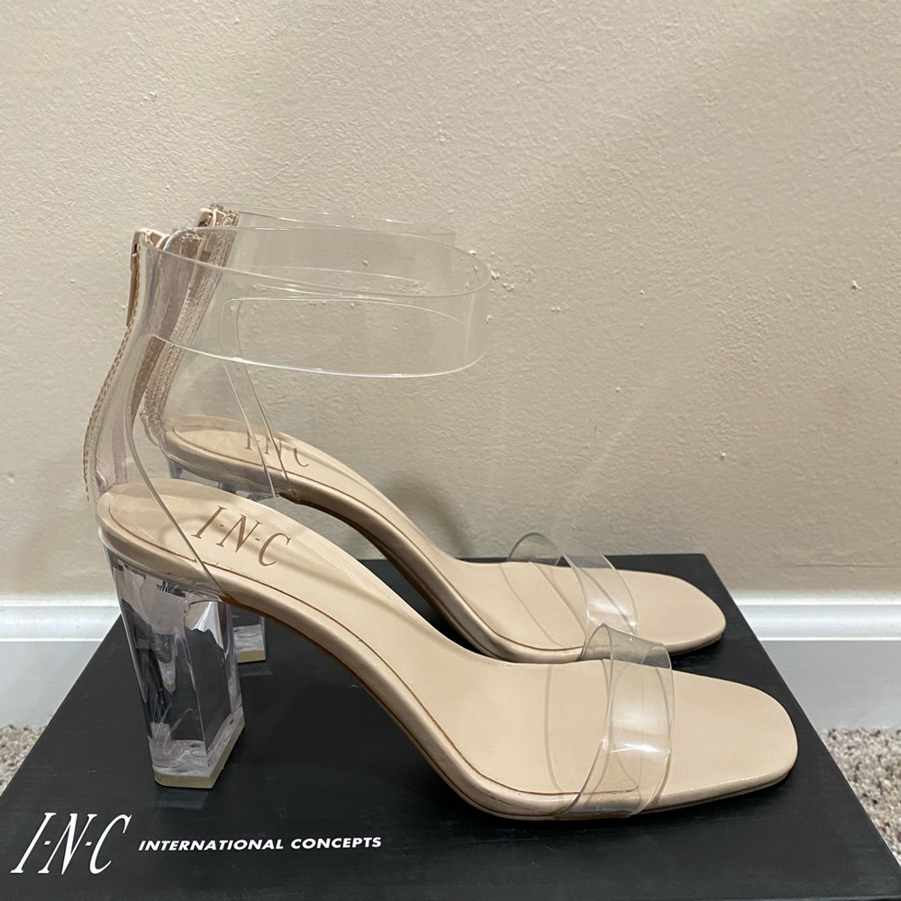 INC Clear Sandals Size 7.5